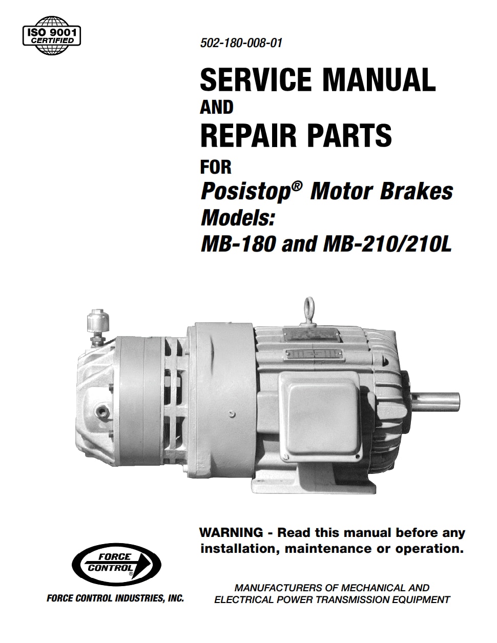 MB-180 and MB-210 210L Service Manual