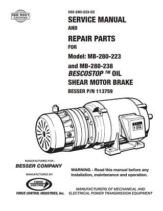 MB-280-238 Posistop/Bescostop Brake Service Manual