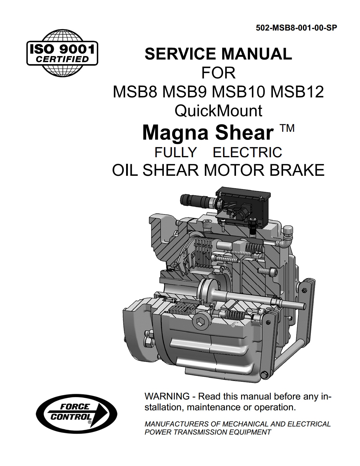 MSB8-9-10-12 Magnashear Manual 502-MSB8-001-00-SP Standard	Old Style MSB2 MagnaShear