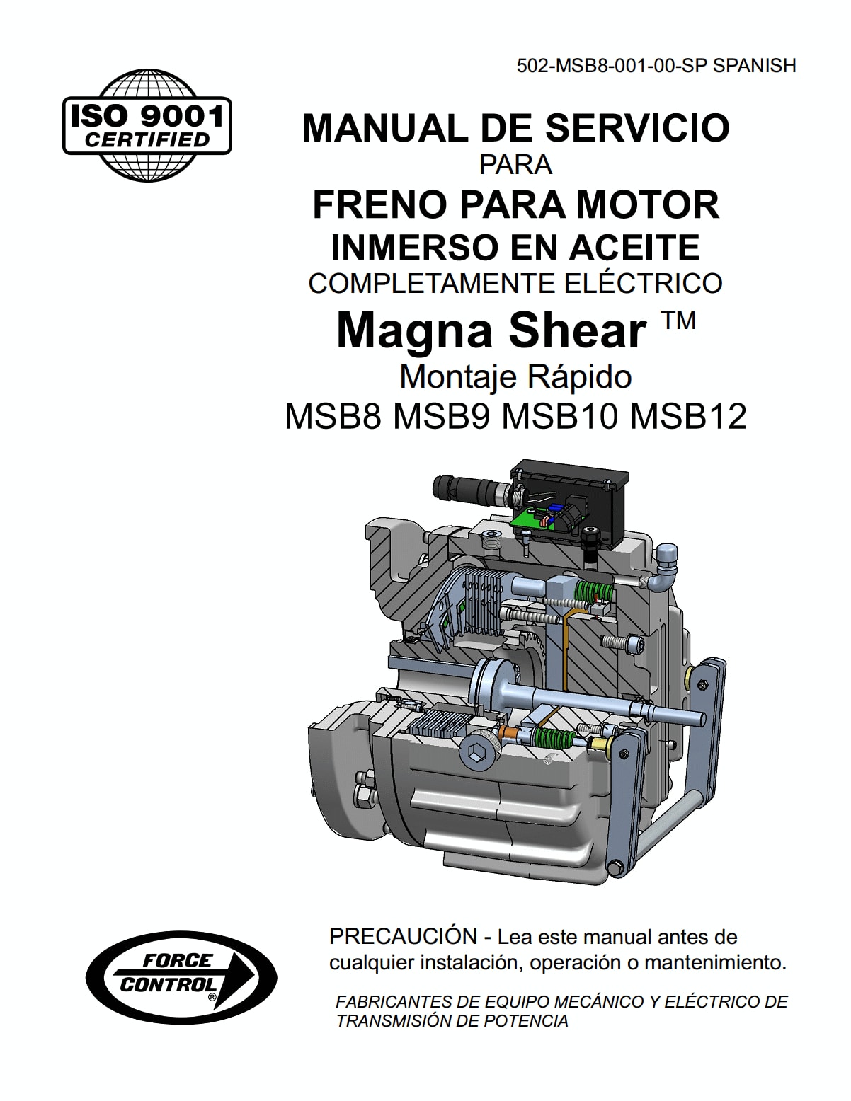 MSB8 9-10-12 Magnashear QM Manual 502-MSB8-001-00-SP SPANISH