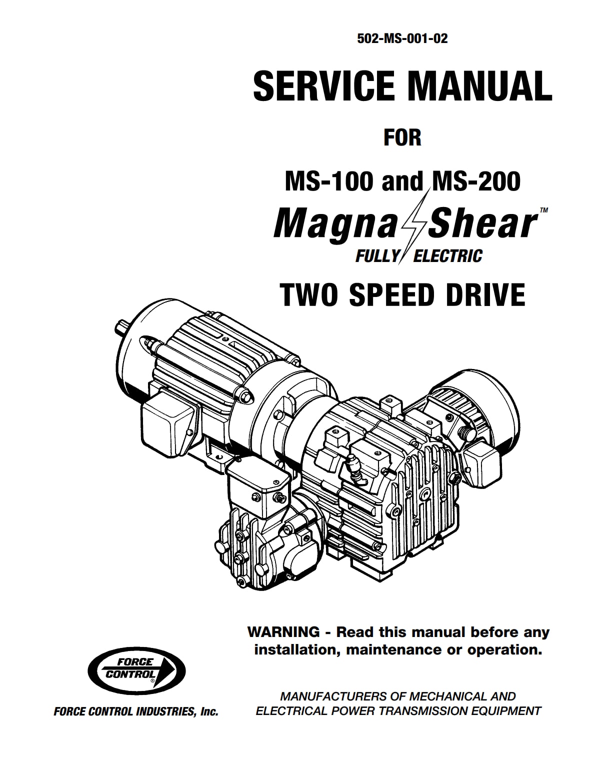 MagnaShear 2-Spd Dr Manual