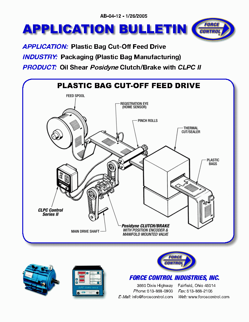 Plastic Bag Cut-Off Feed Drive