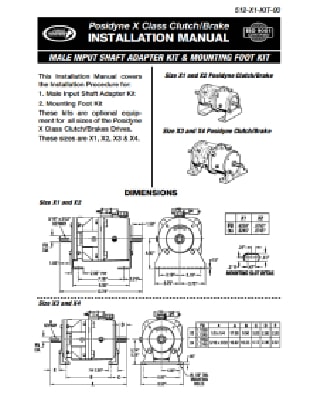 Shaft-Foot Mtng Install Manual